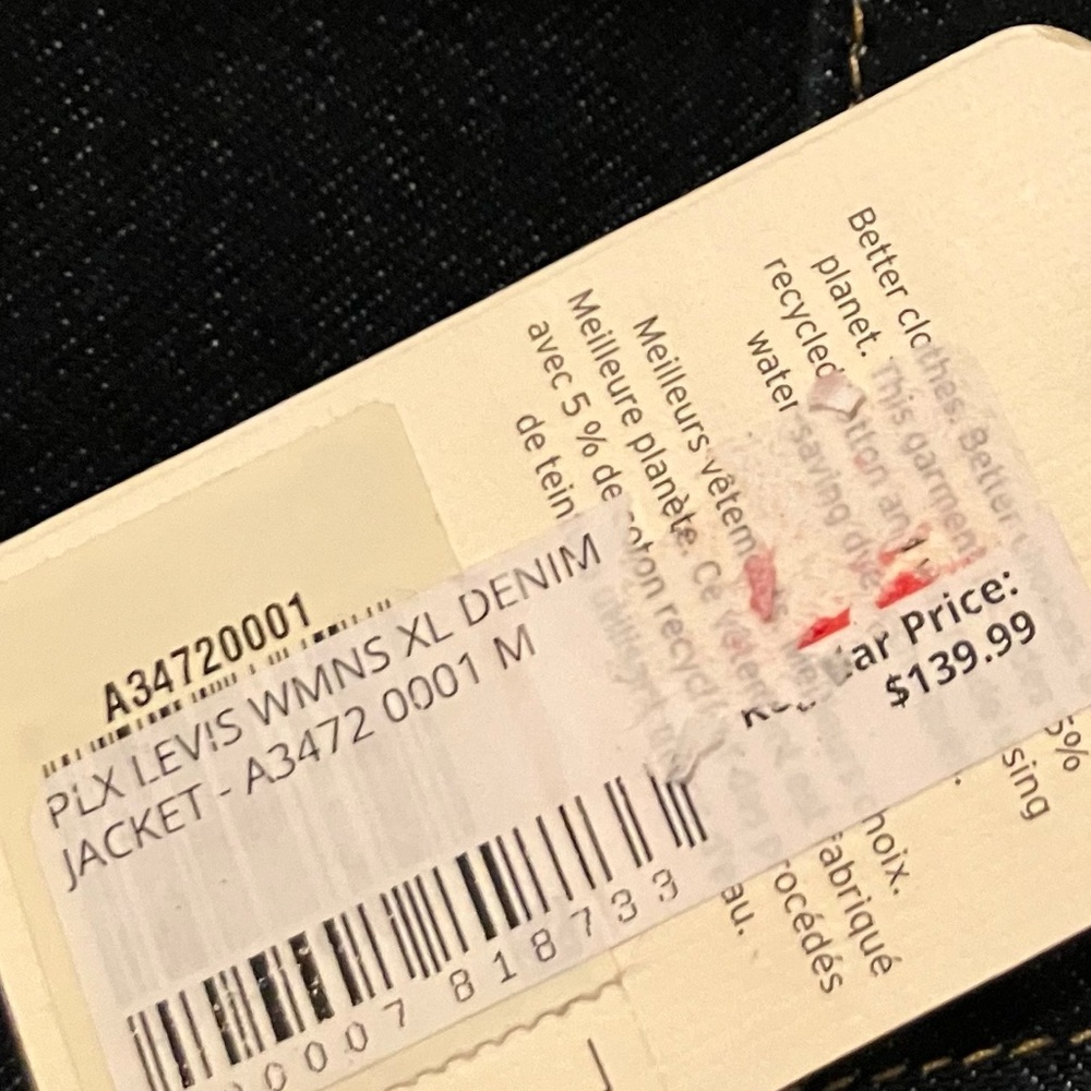 Levi's Black Denim Jean Jacket NWOT - Picture 4 of 9